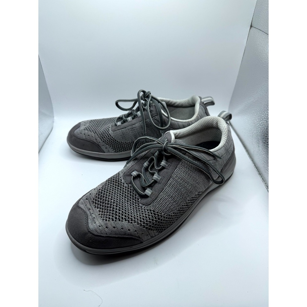 Orthofeet Palma Stretch Knit Womens 10 B Sneakers Gray Comfort Orthopedic Shoes